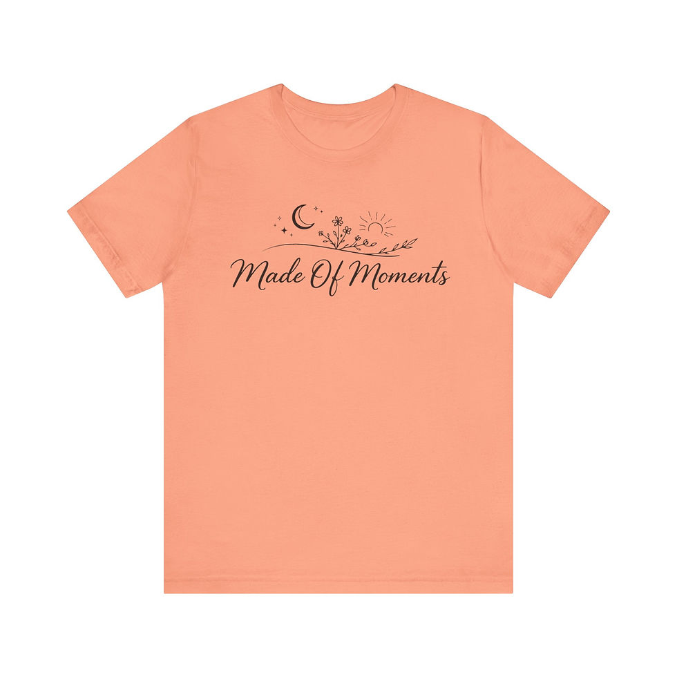 Thumbnail: Made of Moments  – Minimalist Inspirational T-Shirt - Wabi Sabi Quote Tee