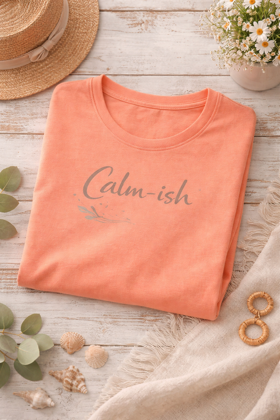 Thumbnail: Calm-ish T-Shirt - – Minimalist Inspirational T-Shirt | Wabi Sabi Quote Tee