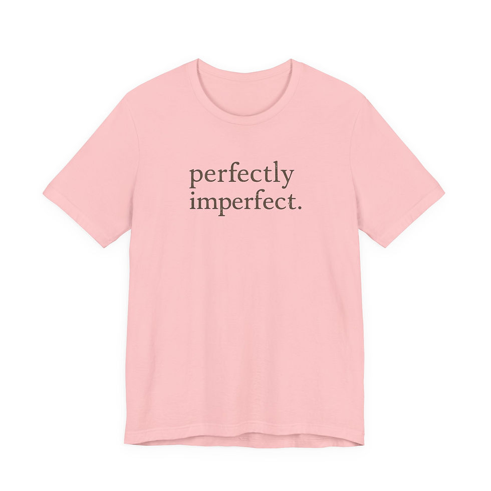 Thumbnail: Perfectly Imperfect– Minimalist Inspirational T-Shirt - Wabi Sabi Quote Tee