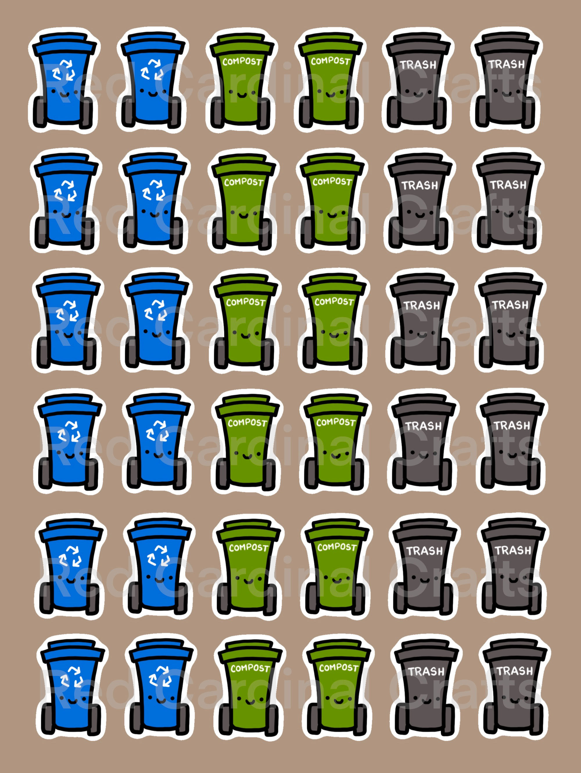 Digital Stickers - Garbage Day