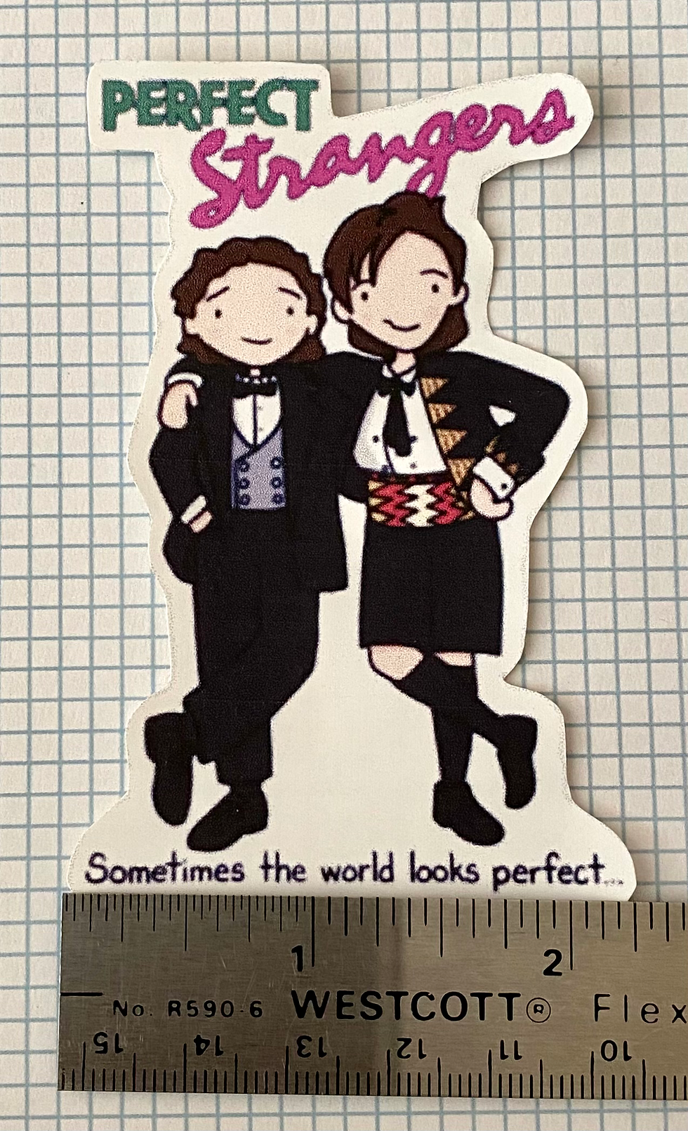 Thumbnail: “Strangers” Weatherproof sticker