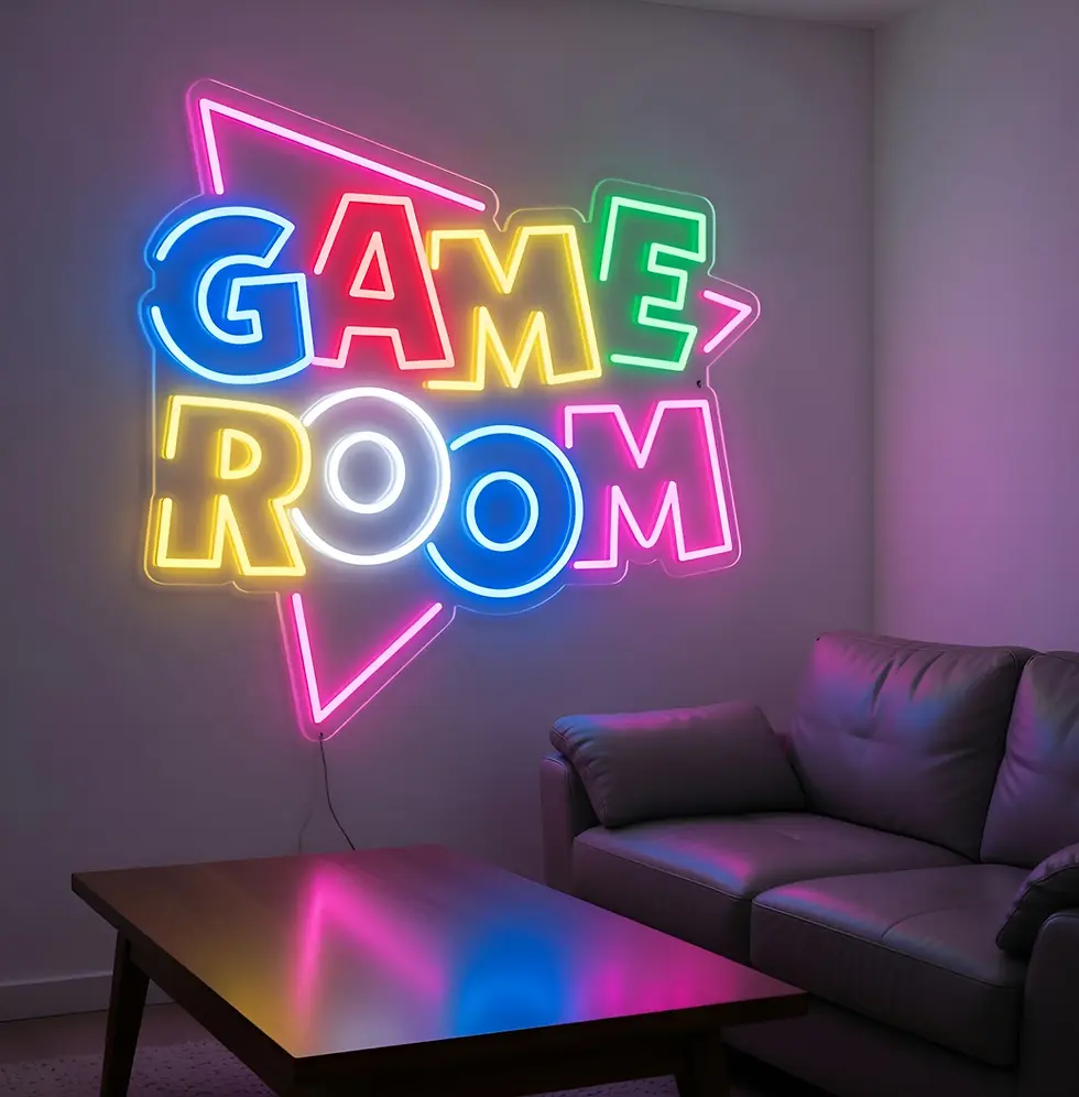 Thumbnail: Game Room Yazılı Neon LED Tabela