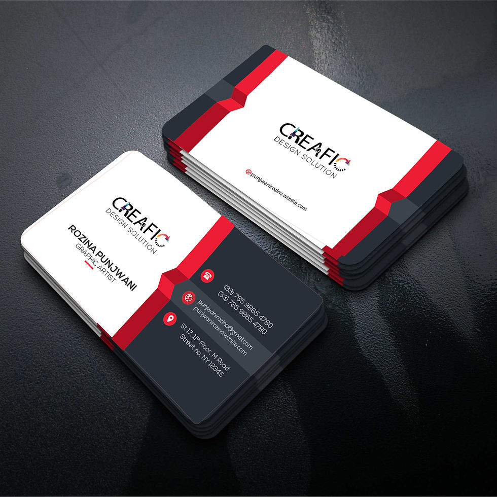 Business card pile