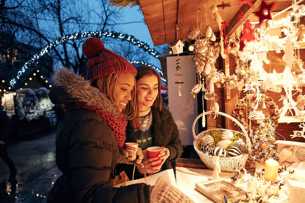 Kerstmarkt winkelen