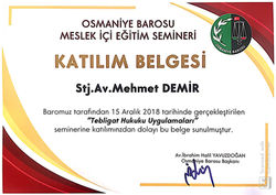 Tebligat Hukuku Uygulamaları Eğitim Semi
