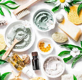 assortment of skin care ingredients in bowls