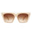 Thumbnail: Cat Eye Retro Sunglasses - Brown, front view