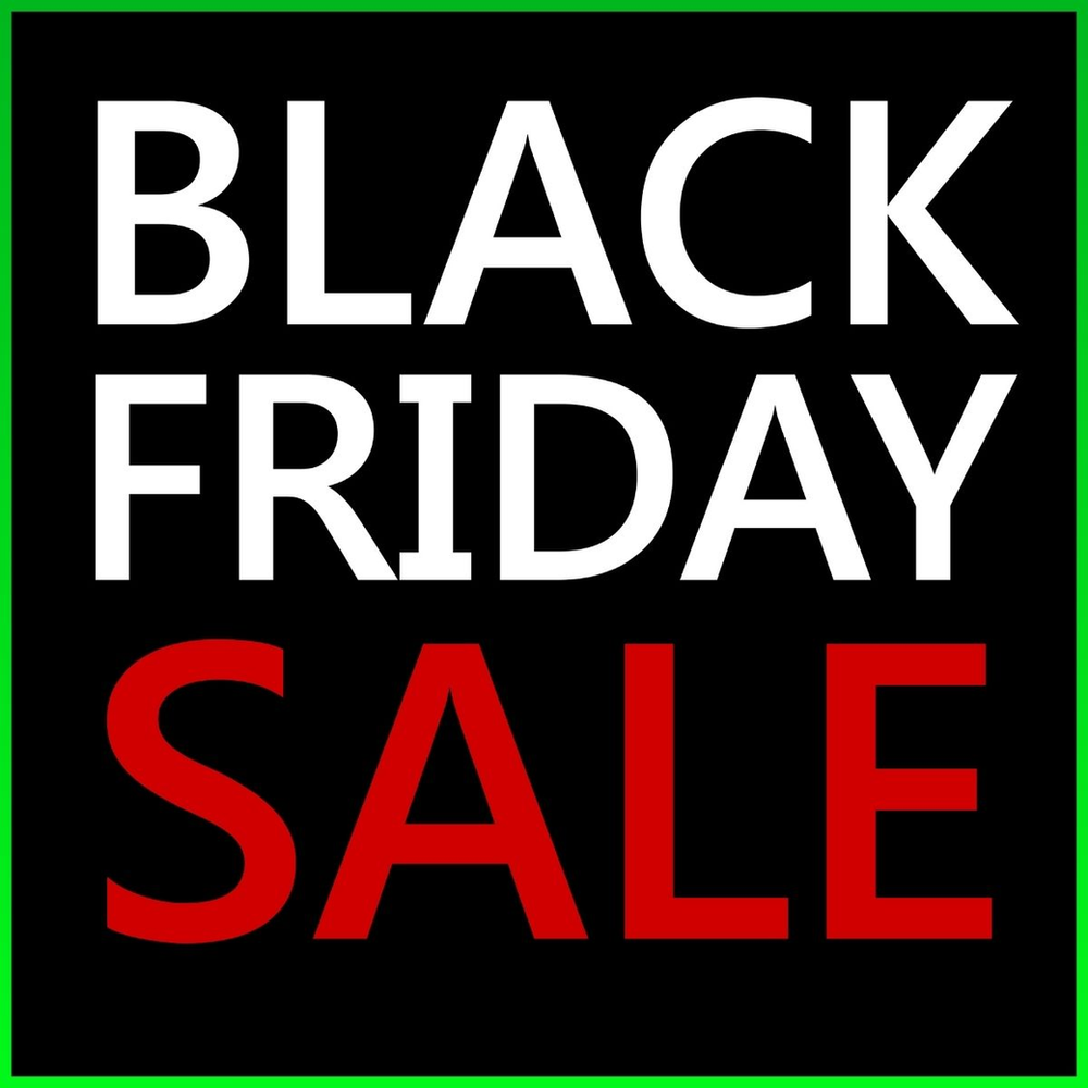 Black Background with text saying "Black Friday Sale"