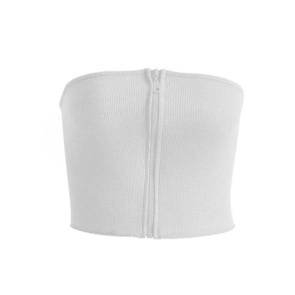 Thumbnail: Yellow Zipper Summer T-Shirt for Women - Slim Fit