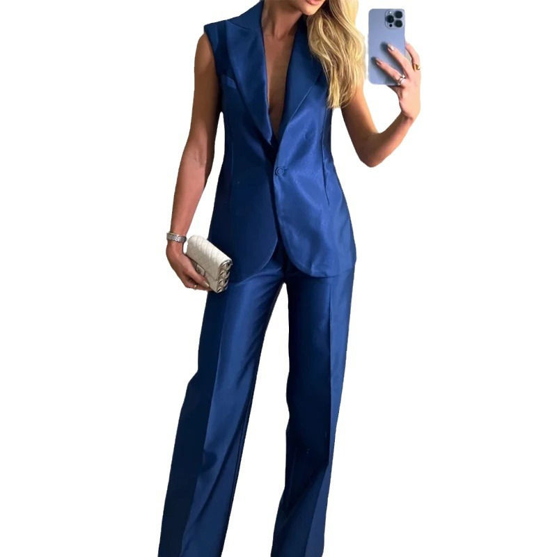 Thumbnail: 2023 Fall Fashion Women's Backless Vest and Pants Set