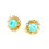 サムネイル： ROUND EARRINGS GREEN/CLEAR