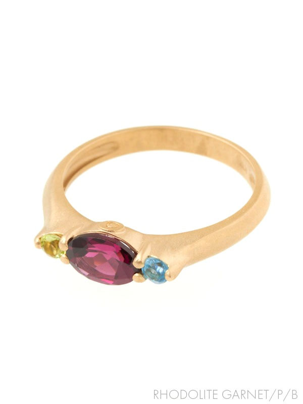 サムネイル： FRUIT TART THREE STONES RING