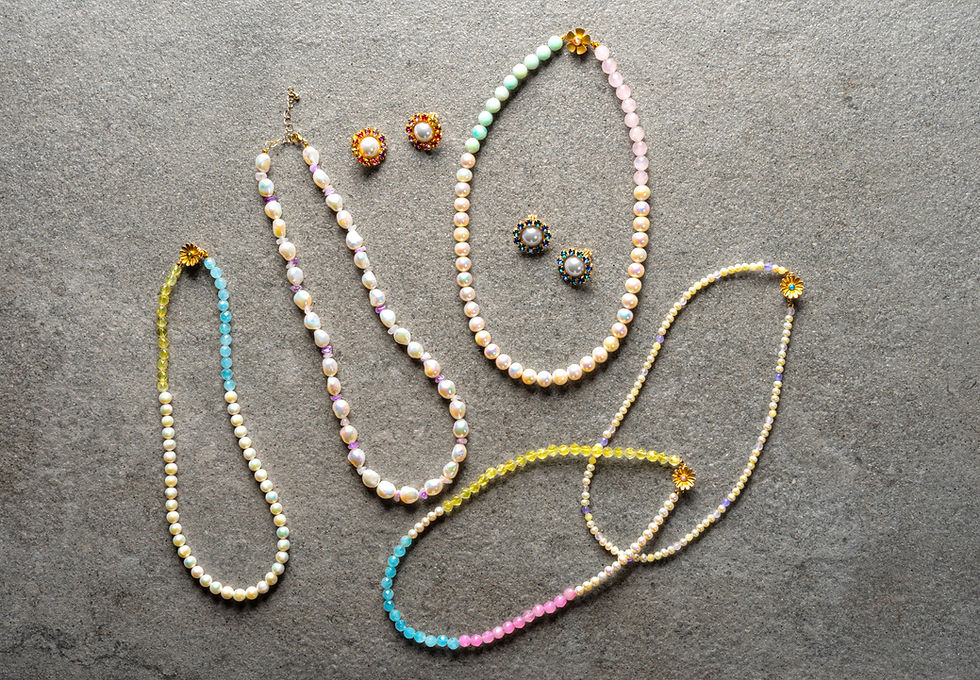 サムネイル： FLOWER PEARL NECKLACE