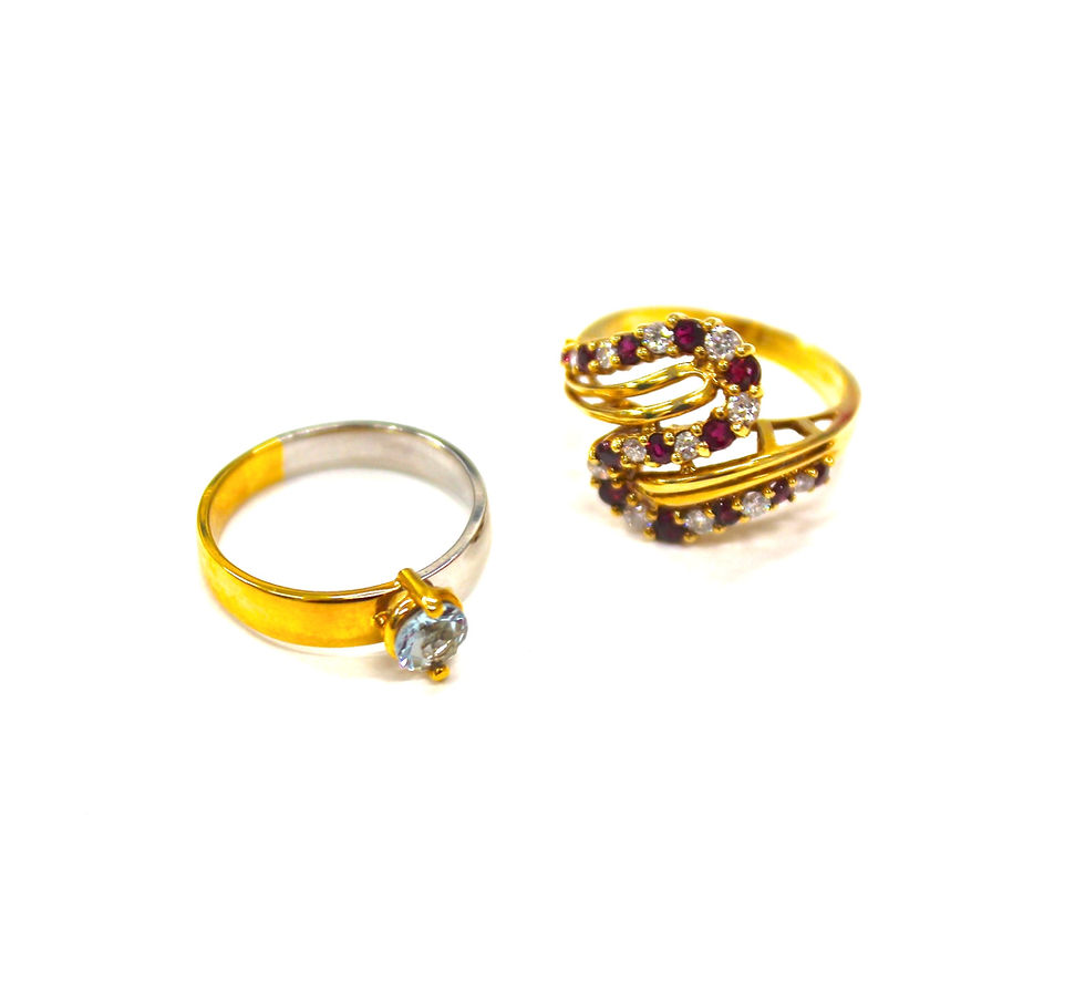 サムネイル： K18YG RUBY DIAMOND  SNAKE RING