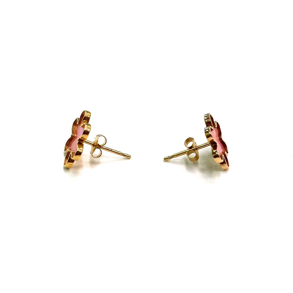 サムネイル： RADEN JEWELRY KIKU PIERCED EARRINGS PINK