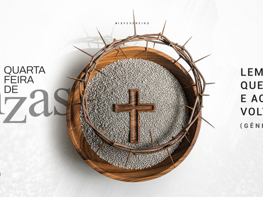 Quarta-feira de cinzas, celebrações nas Paróquias da Diocese