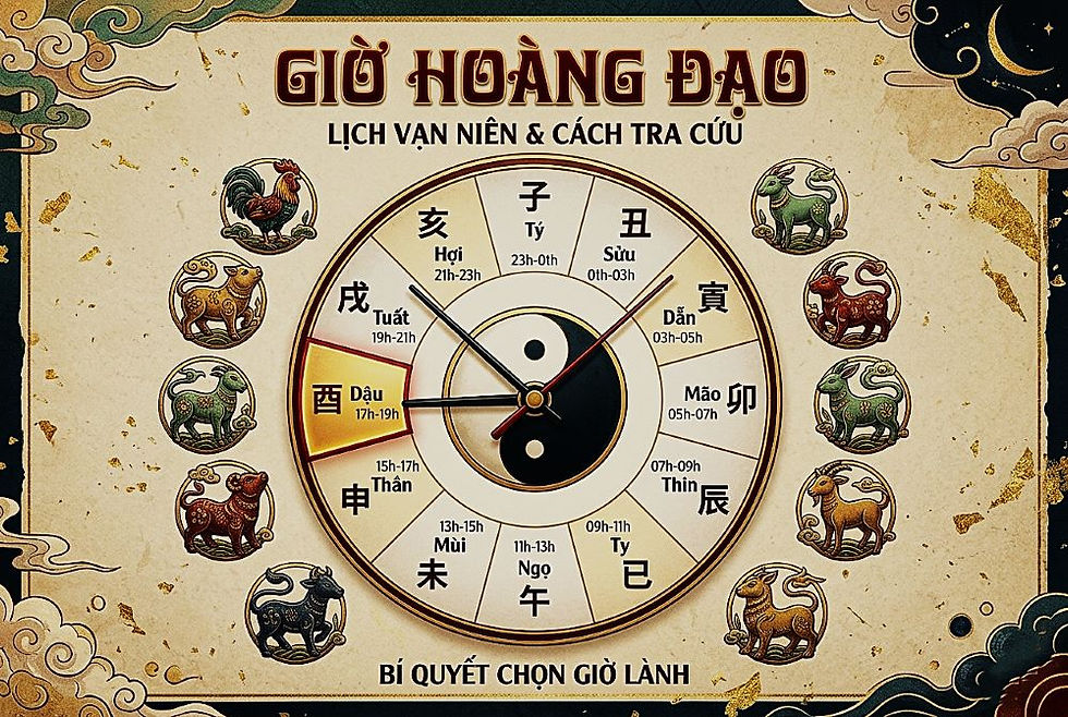 Giờ Hoàng Đạo hằng ngày được xác định dựa trên cơ sở nào?