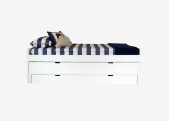 Compacto Firenze lacado 2 camas y 2 cajones con guías