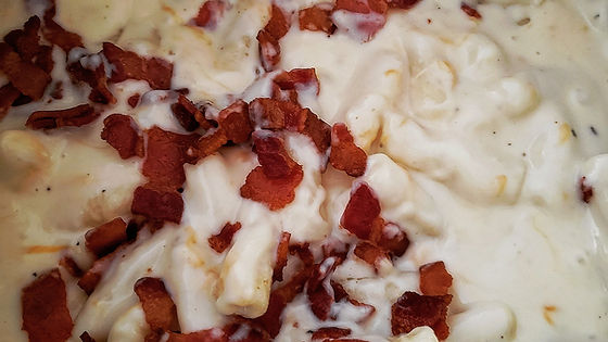 Cheesy Bacon Mac- Serves 3