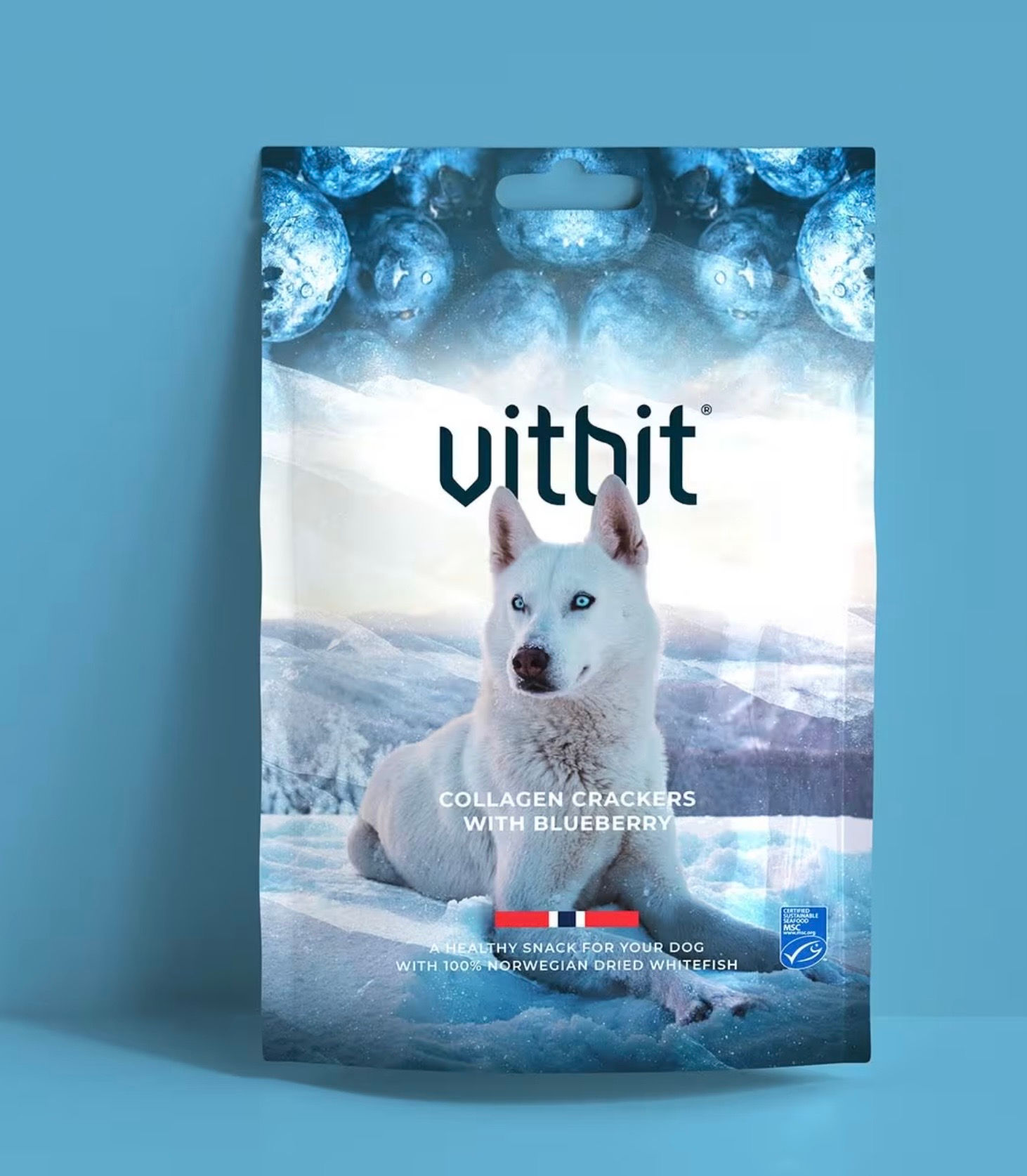 Vitbit Collagen Crackers M/Blåbær 70g