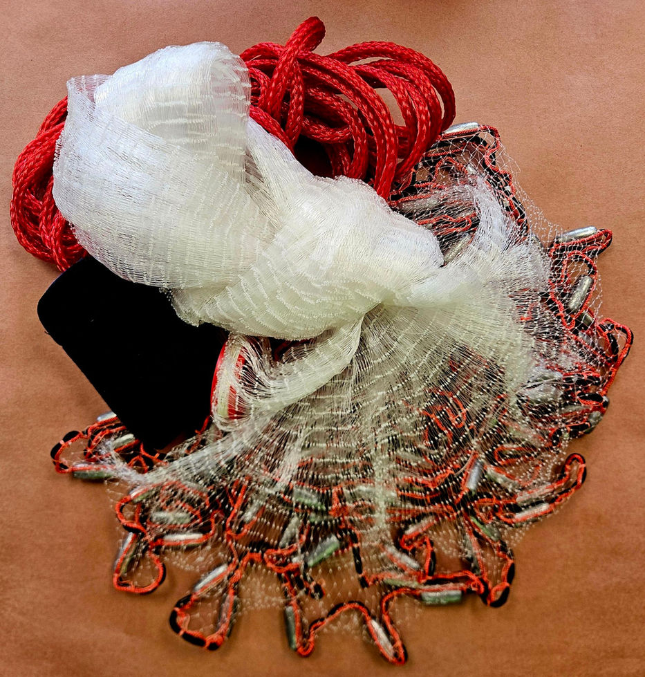 Mega Spreader Fishing Nets, Cast Nets, metal stamped 125lb braille line