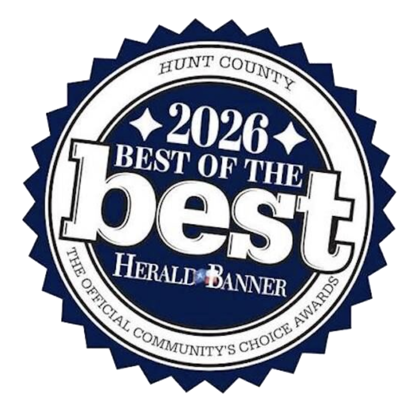 2026 Hunt County Herald Banner Best of the Best award badge