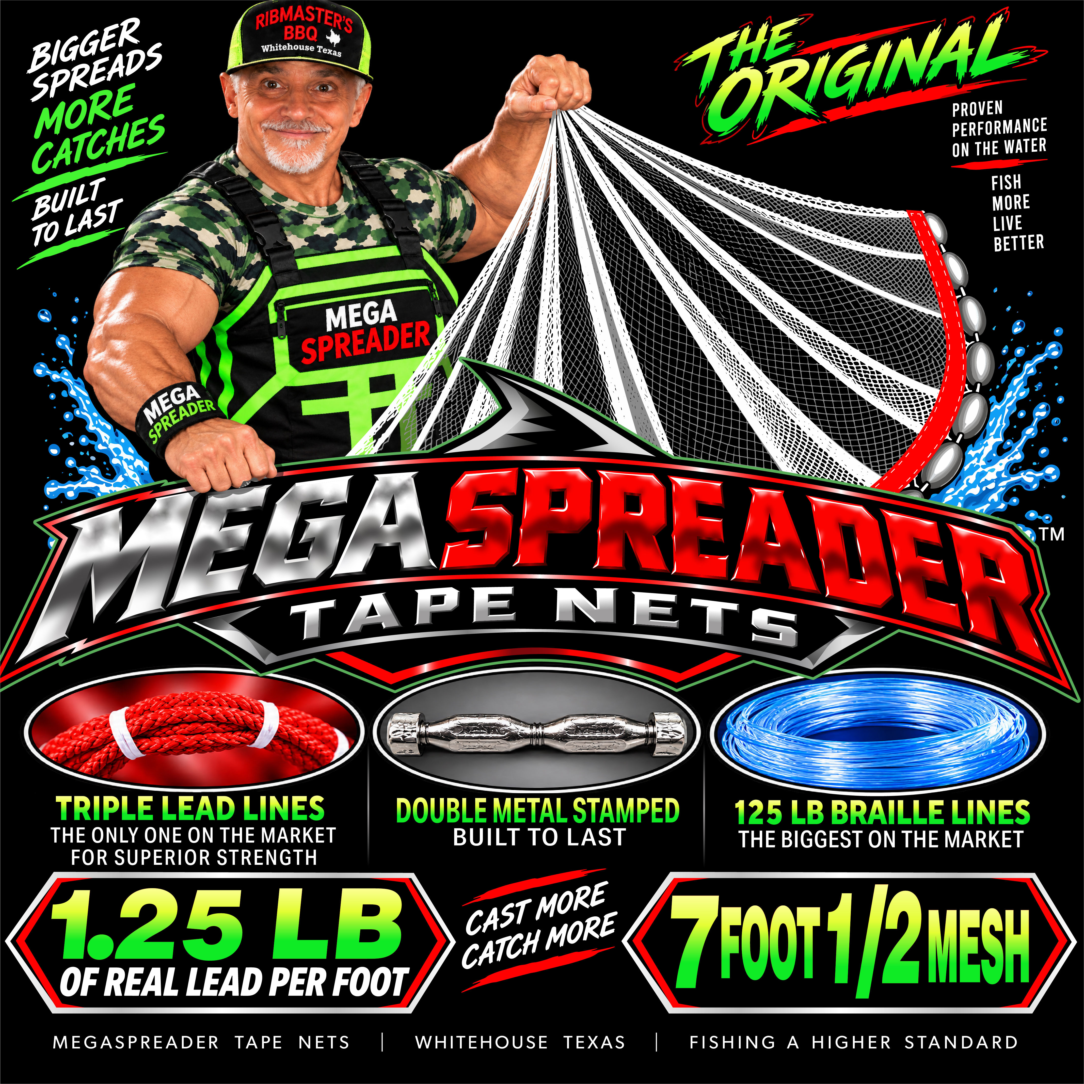 7 foot with 1/2" mesh