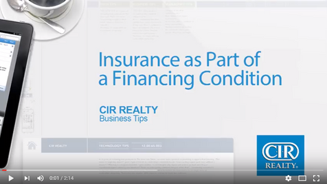 Insurance as Part of a Financing Condition - Real Estate Business Tip