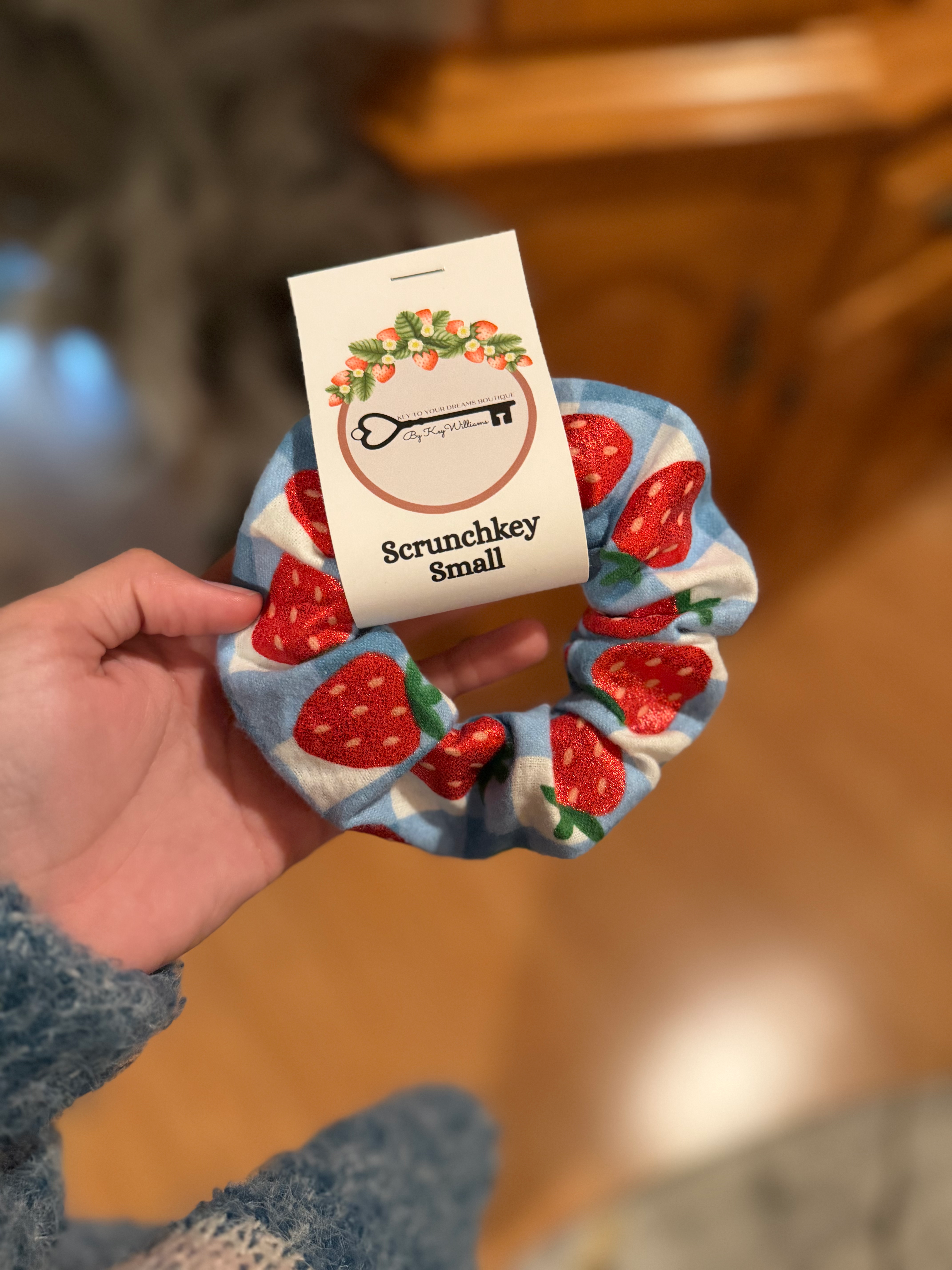 Small Strawberry (Sprinkle) ScrunchKey