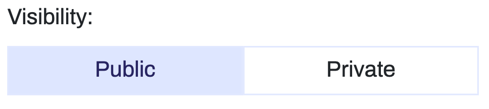 An image depicting the Public or Private switch on message groups