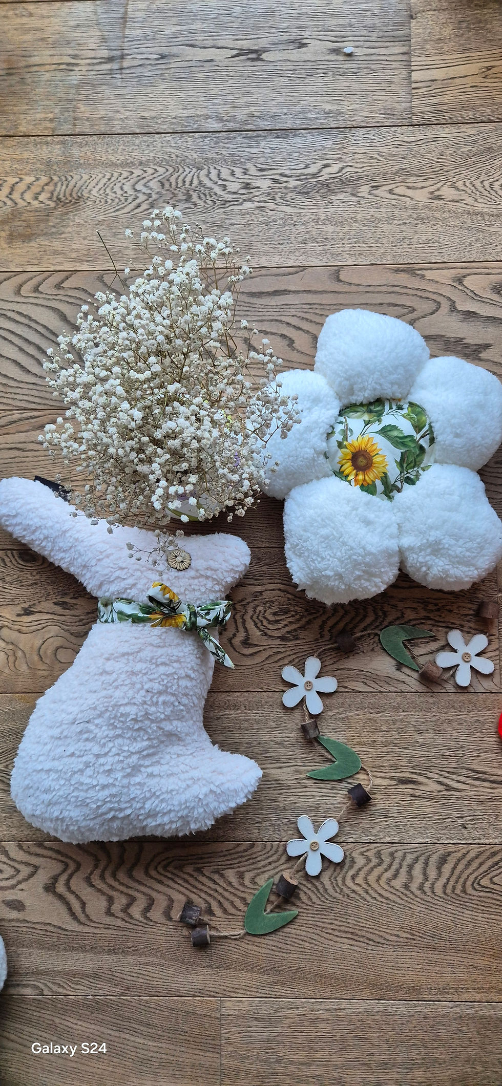 Miniature : Coussin toudoux fleur & lapin