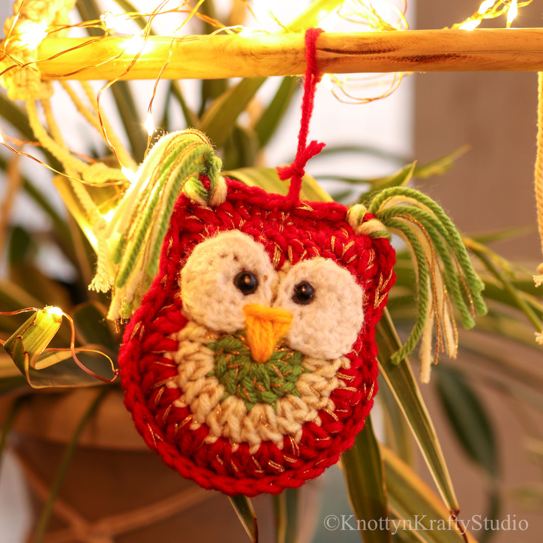 Christmas Ornaments Tinsel Owlie Bauble