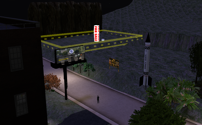 Second Life 土地購入後に設置したKakehasi AI Labの看板