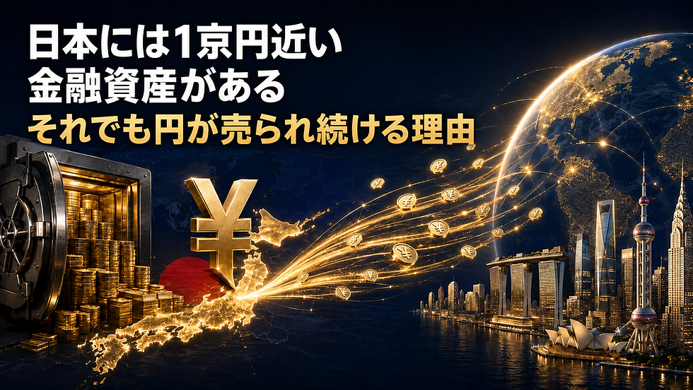 日本には1京円近い金融資産がある事実。それでも円が売られ続けるのは、理由
