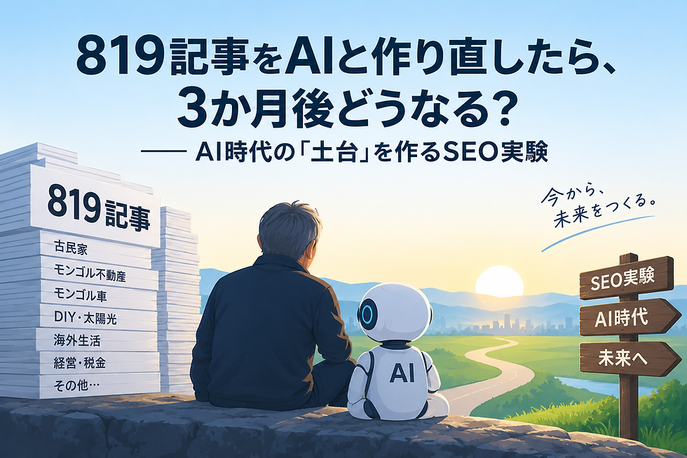 819記事をAIと改善し3か月後のSEO効果を検証するAI時代の土台作り