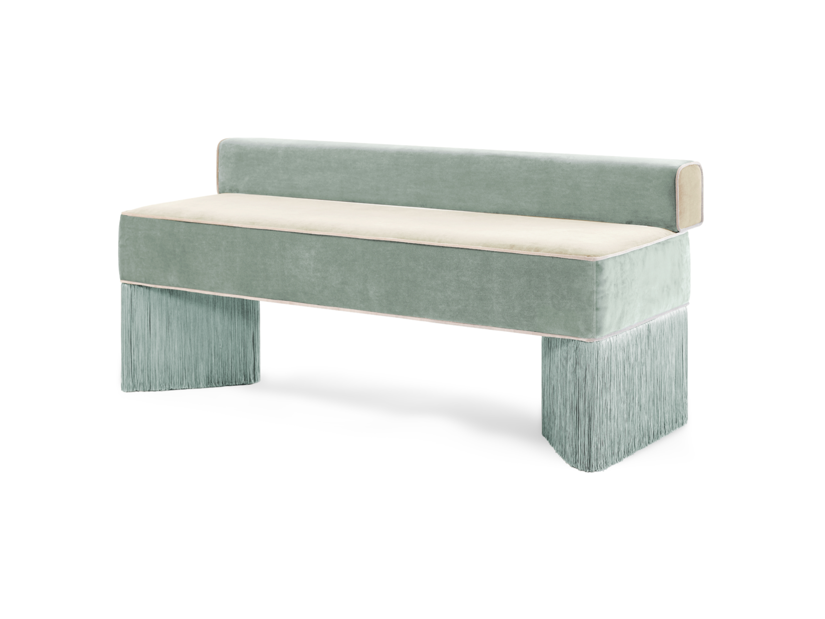 Mint and Beige Bicolour Tria Bench 140