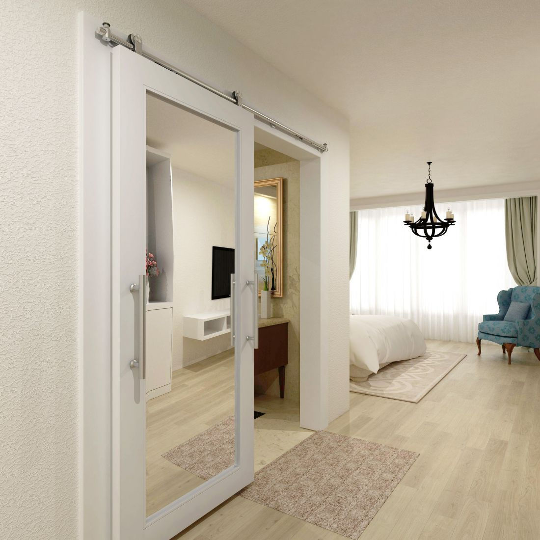Сдвижной механизм серии EXLUSIVE – LOFT matea 1 - открытого типа