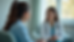 Eye-level view of a healthcare professional in a quiet counseling session