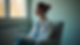 High angle view of a healthcare professional reflecting after a counseling session