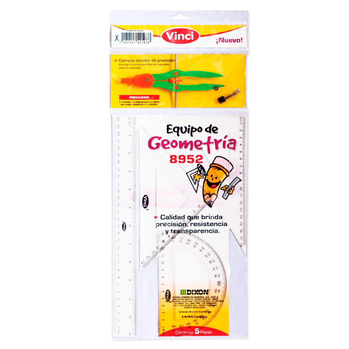 JUEGO GEOMETRICO VINCI 30 CM. VINIL