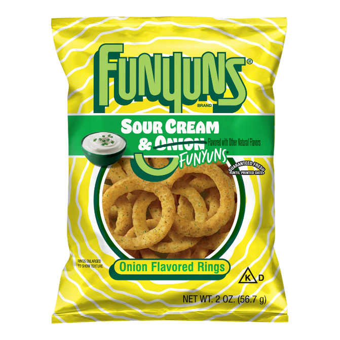 FUNYUNS SOUR CREAM & FUNYUNS ONION FLAVOR RINGS 2 OZ SGL - BAG