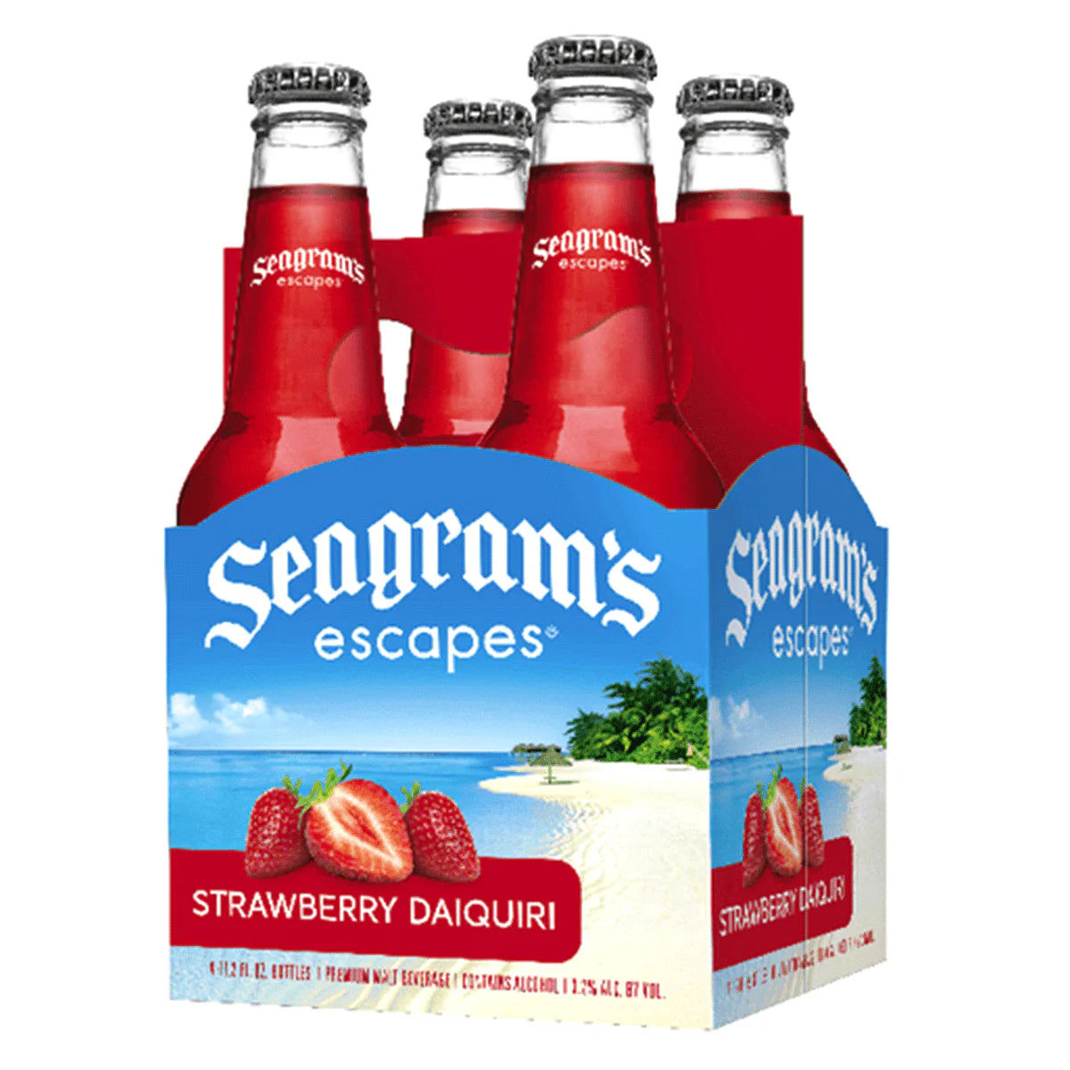 SEAGRAMS ESCAPES STRAWBERRY DAIQUIRI MALT BEER 11.2 OZ 4 BTL - PK