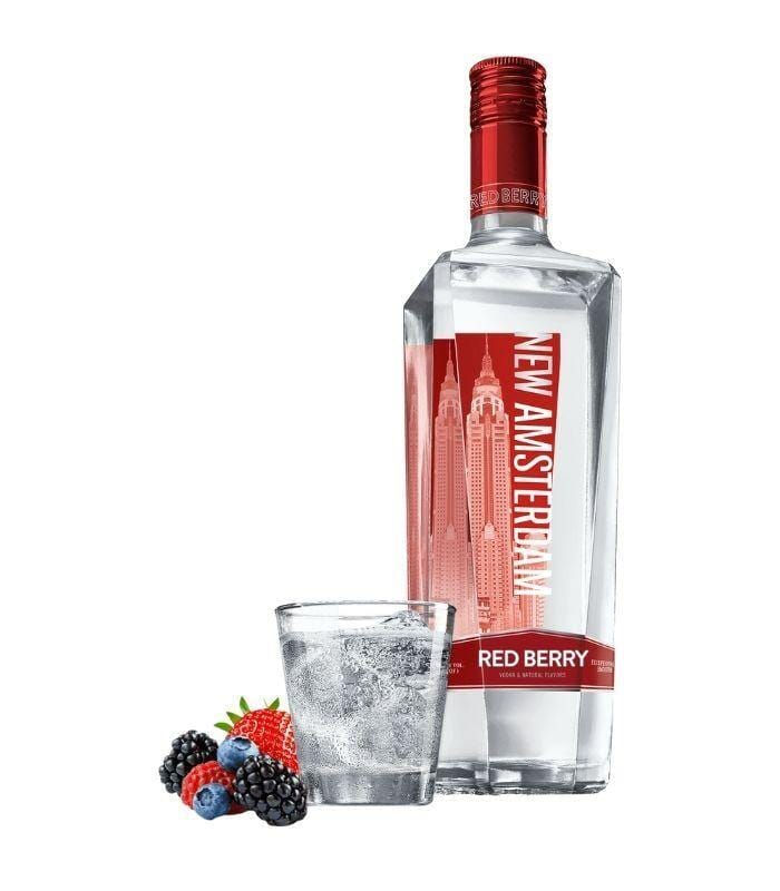 NEW AMSTERDAM RED BERRY FLAVORED VODKA 750ml