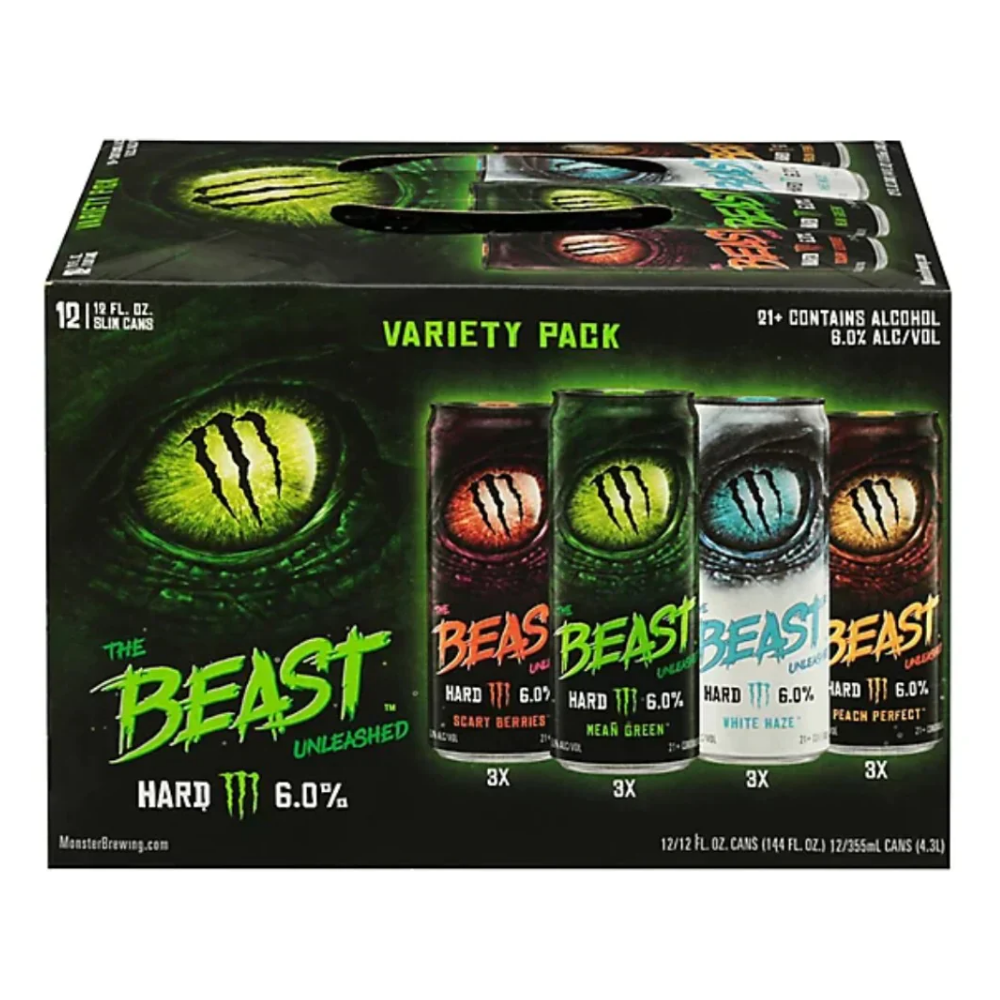 MONSTER THE BEAST UNLEASHED VARIETY PACK HARD SELTZER 12 OZ 12 CN - PK