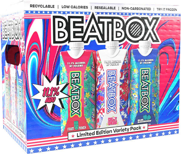 BEAT BOX RED WHITE AND BLUE VARIETY 6PK