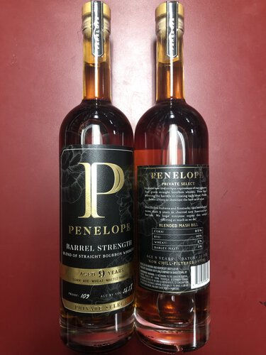 PENELOPE PRIVATE SELECT 9YR BARREL STRENGTH BOURBON 750ML