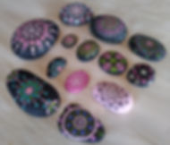 Pink mandala stones