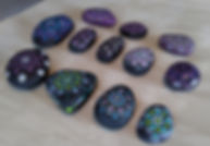 purple stones