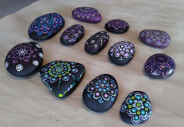 purple stones