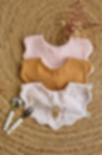 Lot de 3 bavoirs bébé Fleur Rose